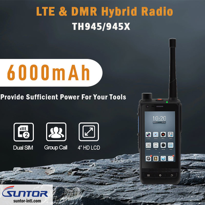 TH945D DMR LTE Radio với dải tần số UHF / VHF và khoảng cách kênh 12,5KHz/25KHz cho phạm vi phủ sóng rộng và linh hoạt